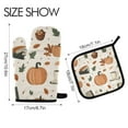 thumbnail image 2 of Yayeee Oven Mitts and Pot Holder Set of 2 Heat Resistant Kitchen Gloves Baking Hot Pad, Beige Fall Leaves, 2 of 5