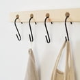 thumbnail image 5 of 20 Pack Hooks Black Steel S Shaped Hooks for Hanging Pans Pots Plants Bags Towels Heavy Duty Kitchen Hooks Hanger, 5 of 10