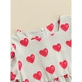 thumbnail image 5 of Qmyliery Baby Girls Summer Romper, Short Sleeve Heart Valentine’s Style Romper Gift, 5 of 9
