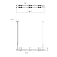 thumbnail image 3 of Sonneman 20Ql04 Intervals 49" Wide Pillar Candle Linear Chandelier - Satin Black / Clear, 3 of 7