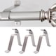 thumbnail image 4 of Soportes para barra de cortina de hierro resistente, soportes para barra tipo R, soporte para barra de cortina de pared 19 mm de plata, 4 of 9