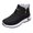 A Black, variant on Wovix Women's Thermal Boots Winter Ankle on Short Comfortable Waterproof Snow Walking Fuzzy Booties Wide Arch Support Shoes Black 36