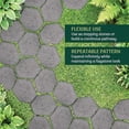 thumbnail image 3 of Set of 4, 16x17” Dark Gray Stepping Stone Fiberclay Pavers, Outdoor Garden Natural Repeatable Pattern Pathway, Faux Stone Decorative Landscaping Walkway, 3 of 6