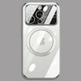 thumbnail image 1 of SaniMore Case for iPhone 14 6.1" 2022 with Wireless Charging, Crystal-clear Lens All-inclusive Shockproof Drop Resistant Anti-yellow Magnetic Slim Magnetic Anti-fingerprint Shell For iPhone 14, Silver, 1 of 13