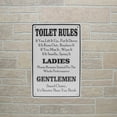 thumbnail image 3 of Metal Toilet Rules Funny Pee Tin Bathroom Sign Home Bar Pub Restroom Wall Decor, 3 of 4