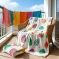 thumbnail image 5 of Vggrvlo Easter Flannel Blanket Throw Easter Eggs Soft Fuzzy Plush Faux Fur Cozy Holiday Soft Blanket for Sofa Bed Living Room in Spring 40"x50", 5 of 6