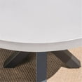 thumbnail image 3 of Noble House Goleta Outdoor MGO and Iron Circular Dining Table in White/Black, 3 of 17