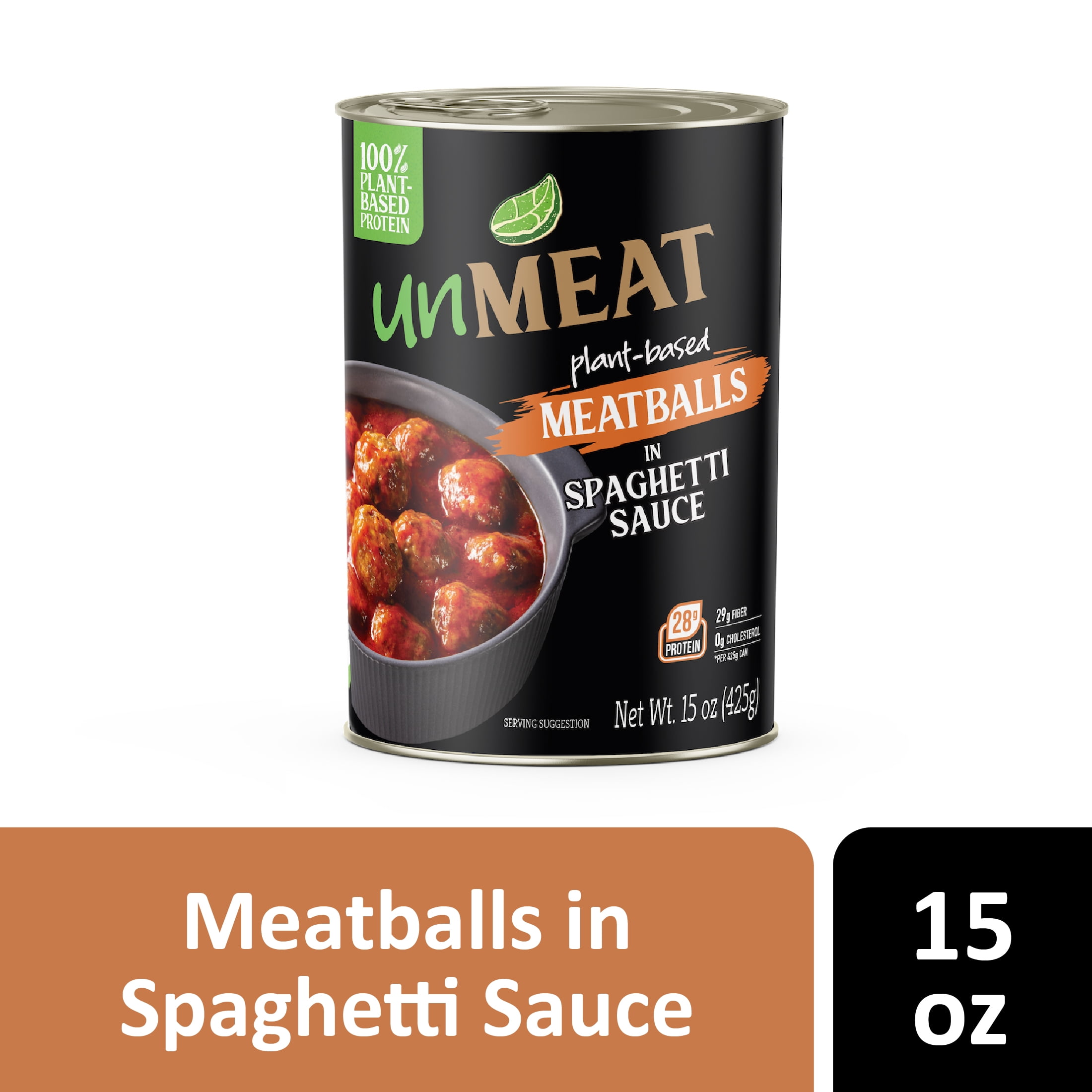 unMEAT Plant-Based Meatballs In Spaghetti Sauce, 15oz Can