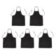 thumbnail image 1 of 5X Unisex 2 Bolsillo Negro Delantal de Cocina, Un Tamano de Medio, 1 of 5