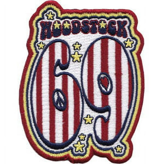 Men's Woodstock 69 Embroidered Patch Red