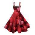 thumbnail image 4 of LWavelet 2026 Valentine's Heart Dress, Women's Love Rose Pattern Sleeveless Flowy A Line Sundresses Deep Red XL, 4 of 4