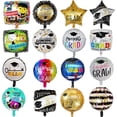 thumbnail image 2 of 10 globos de helio de 18 pulgadas con texto "CongratsGrad", para la vuelta al cole, para graduación, de aluminio, para decoración de fiestas de cumpleaños, suministros para globos, 2 of 5