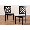 thumbnail image 6 of Baxton Studio Caron Modern and Contemporary Grey Fabric Upholstered Espresso Brown Finished Wood 2-Piece Dining Chair, 6 of 7