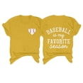 thumbnail image 2 of Tittly T Shirts for Women Graphic Tees Women's Baseball Is My Favorite Season Baseball T Shirt Top Tshirts Shirts Tops for Women Trendy Yellow M, 2 of 5