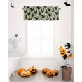thumbnail image 6 of Halloween Valances for Windows Spooky Black Crow Window Curtain Rod Pocket Sage Green Holiday Window Treatment Decor Valances for Kitchen Living Room Bedroom 42x12in, 6 of 7