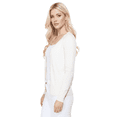 thumbnail image 4 of YEMAK Women's Long Sleeve V-Neck Button Down Soft Knit Cardigan Sweater MK5178-Ivory-L, 4 of 5
