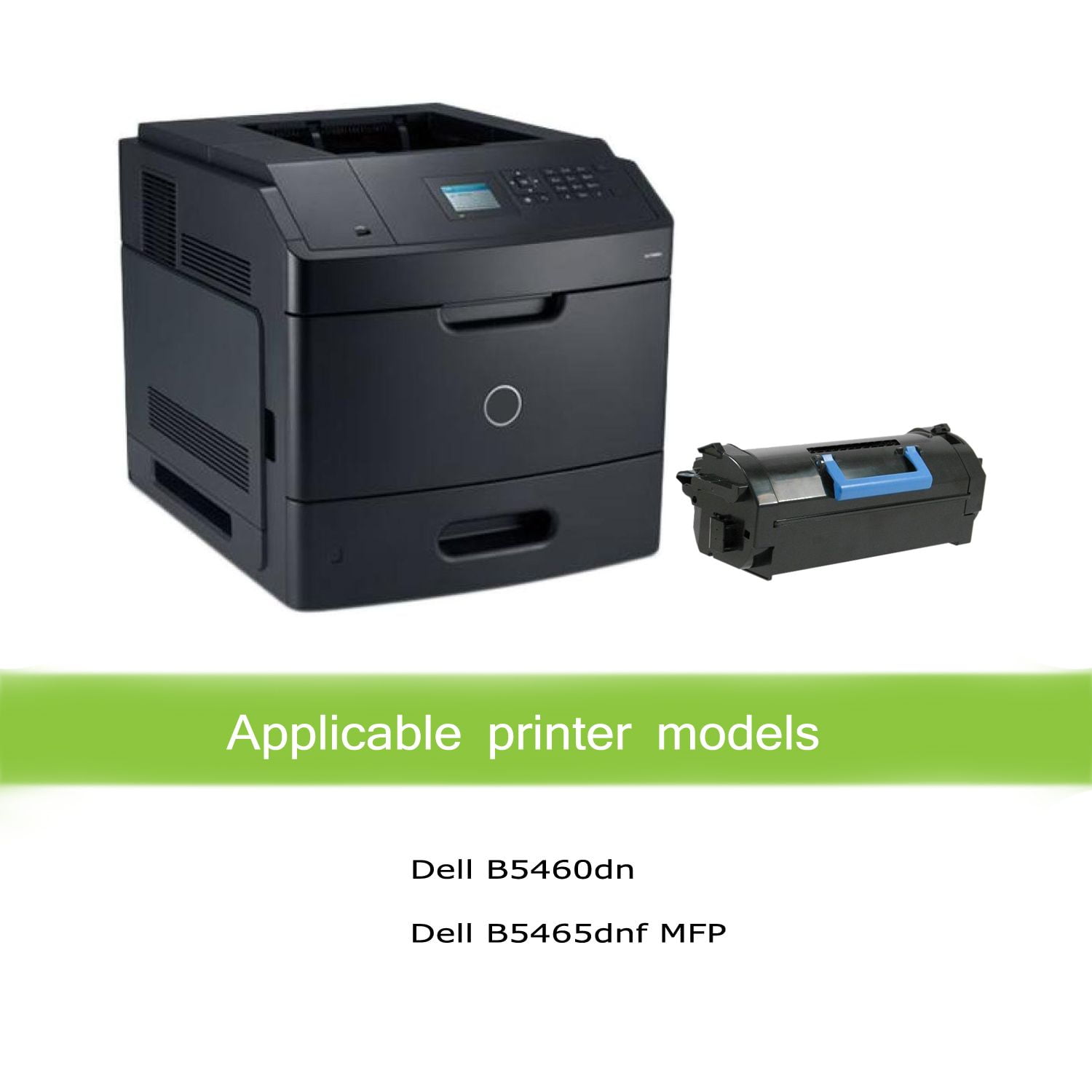 Toner CartridgeCompatible with Dell 331-9756 Ink Cartridge Applicable to Dell B5460dn B5465dnf Toner Cartridge-Black