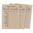thumbnail image 1 of Inkdotpot 50-Pack Wedding Word Scramble Bridal ShowerGameCards Kraft RusticParty Wedding Supplies, 1 of 7