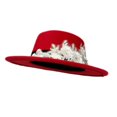 thumbnail image 4 of Slccxzc Elegant Fedora Hat with Floral Embellishment Retro Wide Brim Hat Panama Floppy Cap for Wedding Race Banquet Tea Parties, 4 of 7