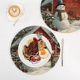 thumbnail image 4 of WOBOGO Elegant Snowman Coil Placemats 3pcs Resistant Hot Pads Mat for Table Counter Cooking Potholder 15in, 4 of 6