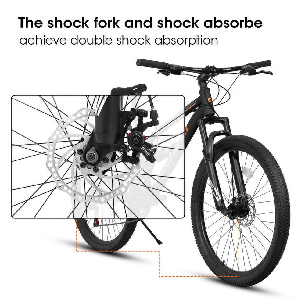 Raistyw 26" Mountain Bike for Women, Steel Frame Hardtail Mountain Bicycle with Front and Rear Mechanical Disc Brakes, 21-Speed, Fits Riders 5'4" - 5'9"