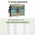 thumbnail image 3 of Outdoor TV Cover 48 to 50 Inches, Texas Star Bless Our Home Rustic Farmhouse Turquoise Wood Grain Waterproof TV Cover with Remote Control Pocket, Flat Screen TV Cover Protector for Outside TV, 3 of 6