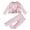Pink, variant on Cethrio Kids Girls Cotton Outfit Sets, Long Sleeve 2 Piece Soft Tops with Leggings Sets Pink Size 6 T