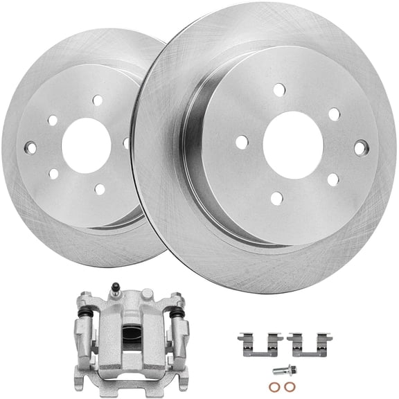 Detroit Axle - Rear Brake Kit for INFINITI JX35 M35H M37 M56 Q50 Q60 Q70 QX60 Murano Pathfinder Quest, Disc Brake Rotors Right Brake Caliper Replacement : 12.13'' inch Rotor