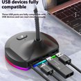 thumbnail image 6 of USB Desktop Microphone PC Computer Microphone Adjustable Studio Microphone with LED, 6 of 11