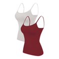 thumbnail image 1 of 2PC Camisole Women's Chest Pad With Four Seasons Plus Size Modal Outer Wearing Base Beauty Back Top, 1 of 5