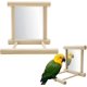 thumbnail image 1 of Bird Mirror With Perch, Fainfun 10*10*10 Cm Wooden Perch With Mirror For Birds, Bird Stand Perch With Mirror, 1 of 5