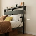 thumbnail image 5 of Bestier Queen Size Platform Bed Frame with Storage Headboard, LED Lights & USB Charging Station, Metal Bed Frame Black, 5 of 14
