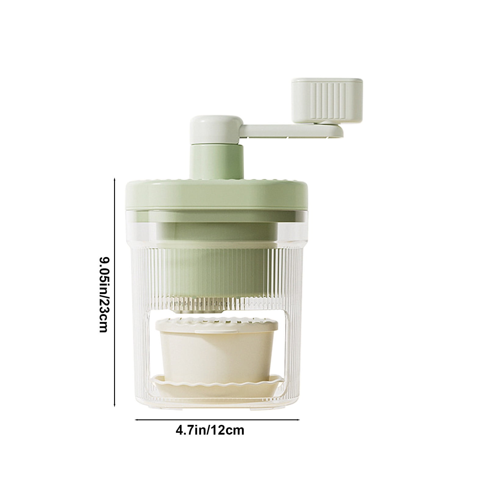 Manual Shaved Ice Machine, Small Multi-Purpose Slushie Machine, Ice Shaver for Homemade Shaved Ice, Snow Cones, Slushies, Cocktails & More with Stainless Steel Blades, Crushed Ice Maker