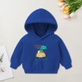 thumbnail image 2 of UAYOTSE Boys and Girls Hooded Sweatshirts Plus Fleece Childrens Clothing Cartoon Prints Long Sleeved Tops for Small and Medium Sized Children(7-8 Years,P202-Blue), 2 of 7