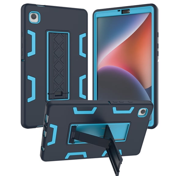 Allytechgroup for Samsung Galaxy Tab A9 8.7" Case, Heavy Duty Rugged Shockproof Case with Built-in Kickstand Protective Hybrid TPU PC Cover for Galaxy Tab A9 SM-X110, Blackblue