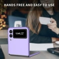 thumbnail image 6 of Feishell Ultra Thin Phone Case for Samsung Galaxy Z Flip3 2021,Shockproof Slim Fit Hard PC Hollow Button Comfortable Hand Grip Anti-Scratch Lightweight Durable Phone Case for Women Men,Purple, 6 of 7