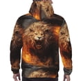 thumbnail image 7 of Daiia Cool Fire Lion for Men's Fashion Hoodies & Sweatshirts with Kangaroo Pocket Hooded Sweatshirt Breathable & Moisture Wicking-XX-Large, 7 of 7
