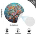 thumbnail image 2 of Ryvnso Owls on Tree Branch Round Plate Mats Dining Table Placemat Set of 4 for Holiday Decoration, 2 of 7