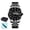 Black, variant on Watch Men Stainless Steel Business Date Watch Waterproof Luminous Watches Mens Sport Quartz Wristwatch