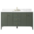 thumbnail image 4 of Vanity Art 60" Bathroom Vanity with Sink, Freestanding Storage Cabinet with Engineered Marble Top, Flip Down Tray, Drawer, and Shelve, 4 of 8