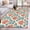Red, variant on 3'x5' Area Rugs, Teal Red Botanical Indoor Outdoor Area Rug for Living Room Bedroom, Vintage Watercolor Flower Plant Washable Bathroom Rugs Kitchen Floor Carpet Mats Home Decor Aesthetic