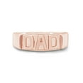 thumbnail image 3 of AFFY Father's Day Jewelry Gifts 14K Rose Gold over Silver Men's DAD Band Ring-13, 3 of 7