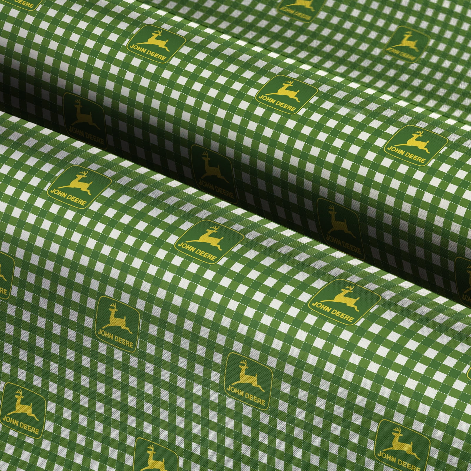 (3 pack) Springs Creative 44" x 36" Cotton John Deere Gingham Precut Sewing & Craft Fabric