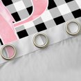 thumbnail image 4 of Manfei Geometric Checkered Print Blackout Curtains Set of 2 (52x84 Each),Initial Letter P Curtain, 4 of 6