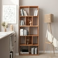 thumbnail image 2 of Bookshelf Storage Shelf,  5-Tier Bookcase, 12-Cube Open Shelf, Space Saving Organizer Shelves Book Rack, Free Standing Wood Display Bookshelves for Books,CDs,Living Room,Bedroom,Office, Walnut, 2 of 6