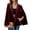 Burgundy, variant on Women's Velvet Cape Blazer Jackets Casual Split Long Sleeve Open Front Coat