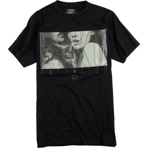 Ecko Unltd. Camiseta gráfica para hombre Smoking Secrets, negra, pequeña
