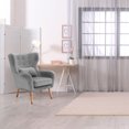 thumbnail image 5 of Critter Sitters Kids Wingback Accent Chair with Lumbar Pillow Faux Velvet with Wooden Legs, Gray, 5 of 9