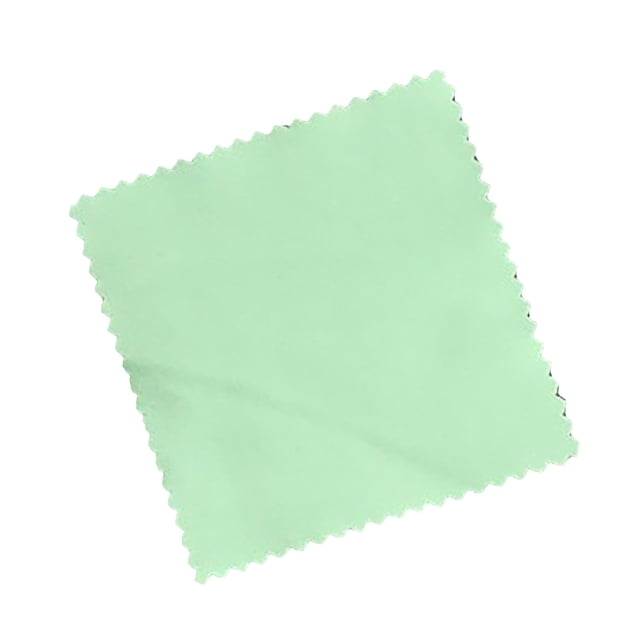 Paño de limpieza para gafas de 6 x 8 cm, de terciopelo de doble cara, para joyas, color verde fruta, dorado y plateado, 100 unidades