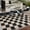 Black and white, variant on Washable Non-Slip Rug Runner for Hallway, Modern Geometric Checkered Floor Rug, Stain-Resistant and Non-Shedding for Kitchen, Laundry Room, Bedroom